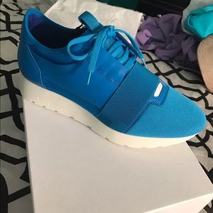 Balenciaga Mesh Blue Race Runners 100% Authentic
